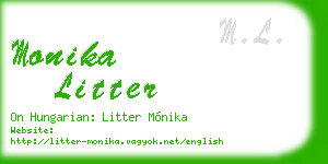 monika litter business card