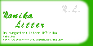 monika litter business card